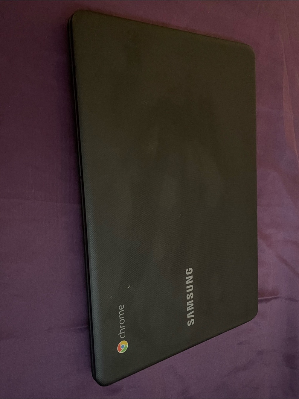 Samsung Black Chromebook with Chrome Logo